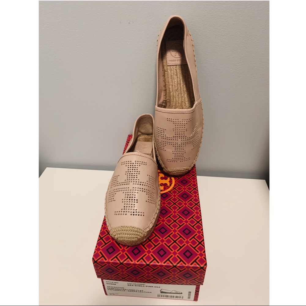 Perforated Logo Flat Espadrilles